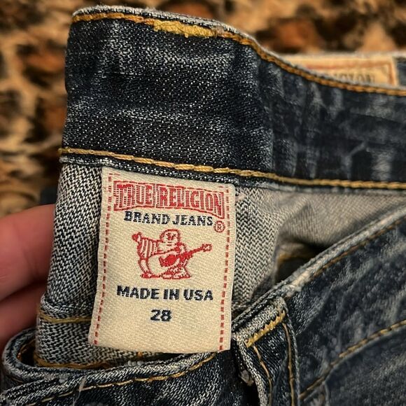 True Religion Billy Blue Factory Distressed Ripped Jeans Festival Rodeo Western - Picture 15 of 15